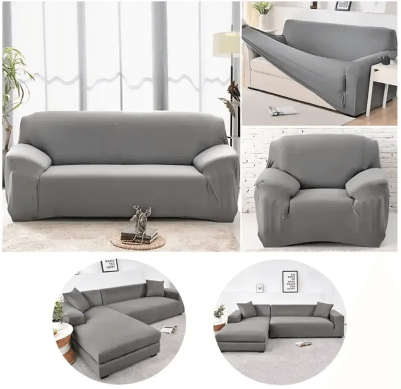 Housse de Canapé Gris