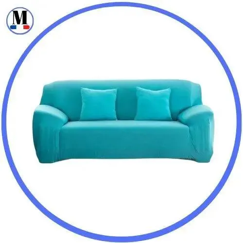 Housse de Canapé Bleu Cyan