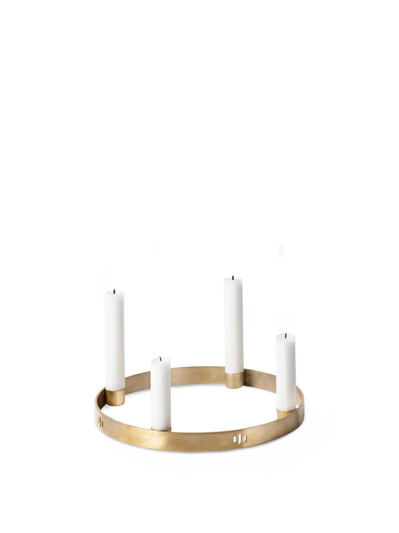 Candle Holder Circle - Small - Brass