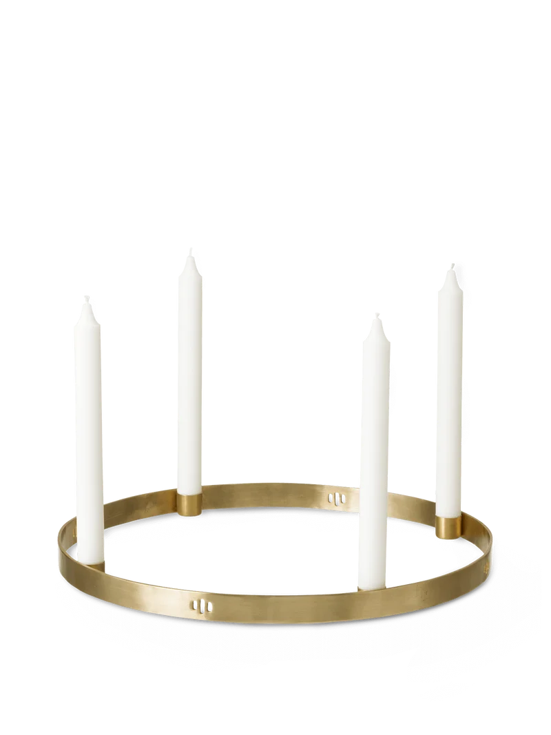 Candle Holder Circle - Large - Brass