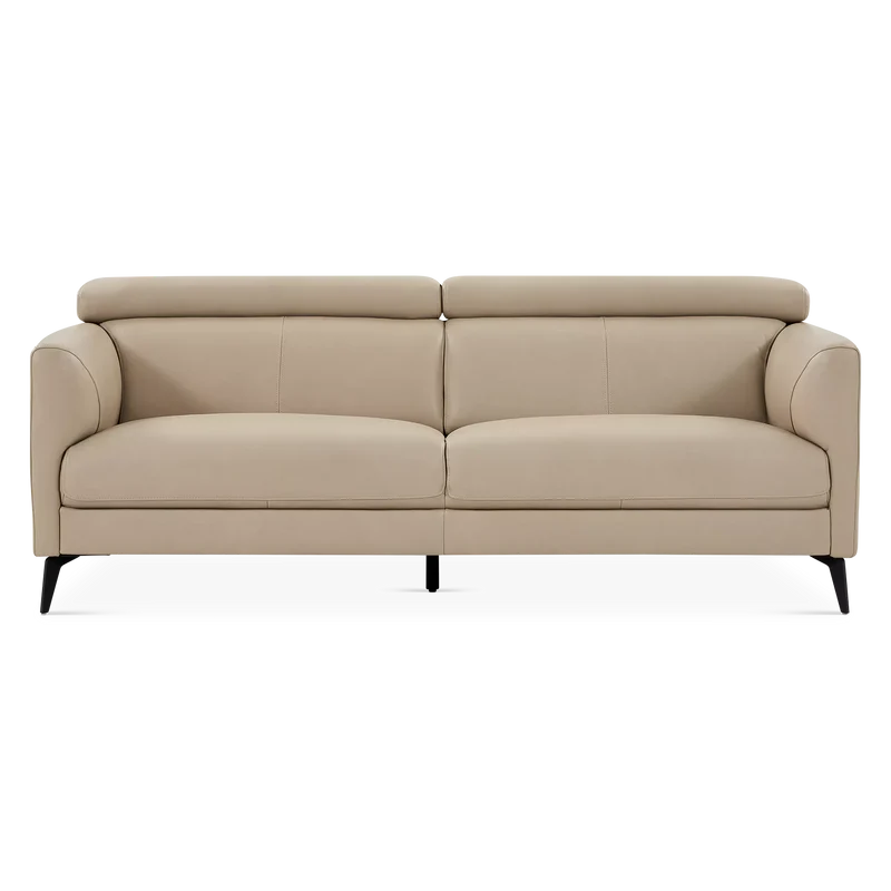 Ariana - Leather Sofa with Adjustable Headrest