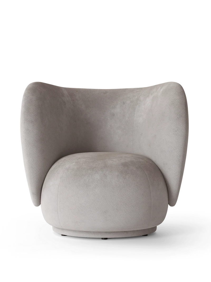 Rico Lounge Chair - Swivel - Faded Velvet - Concrete