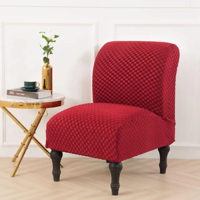 Housse de Fauteuil Crapaud Jacquard Rouge