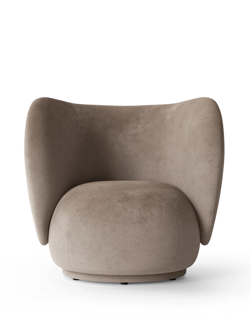 Rico Lounge Chair - Swivel - Faded Velvet - Beige