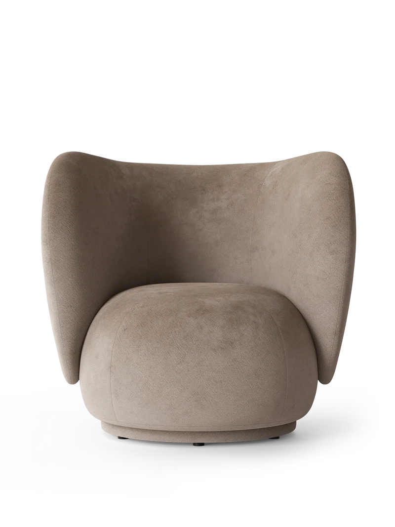 Rico Lounge Chair - Faded Velvet - Beige