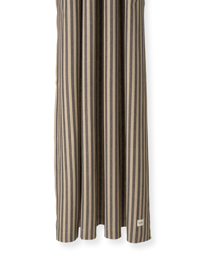 Chambray Shower Curtain - Sand/Black
