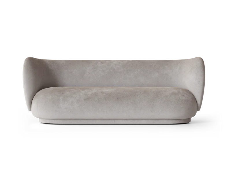 Rico Sofa 3-seater - Faded Velvet - Concrete