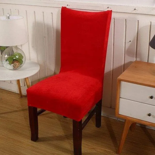 Housse de Chaise Velours Rouge