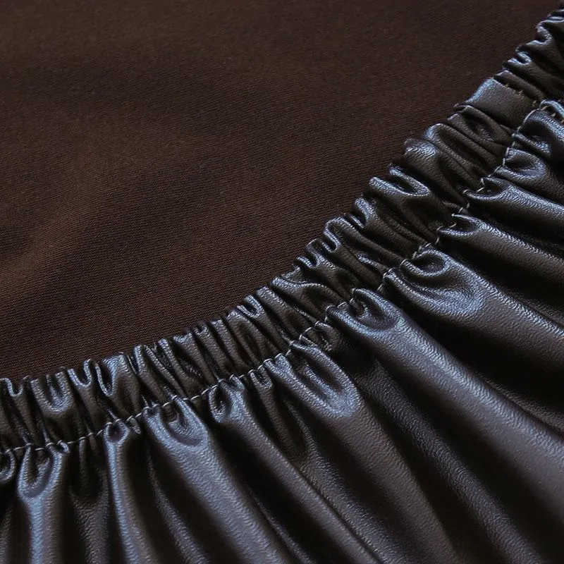 Housse de Chaise Simili Cuir Noir