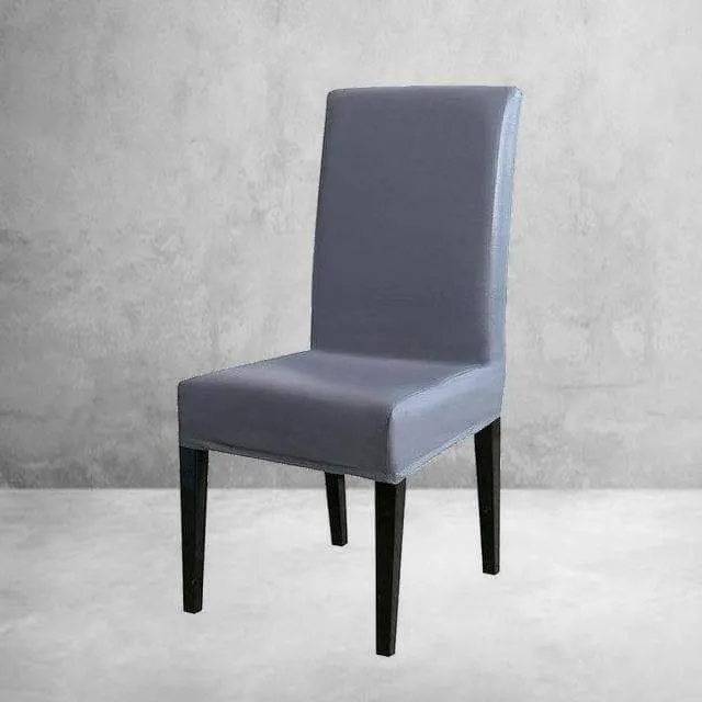 Housse de Chaise Simili Cuir Gris