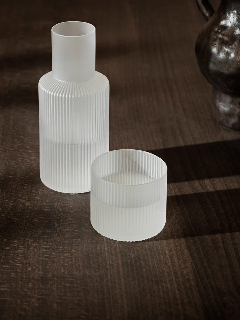 Ripple Carafe Set - Small - Frosted