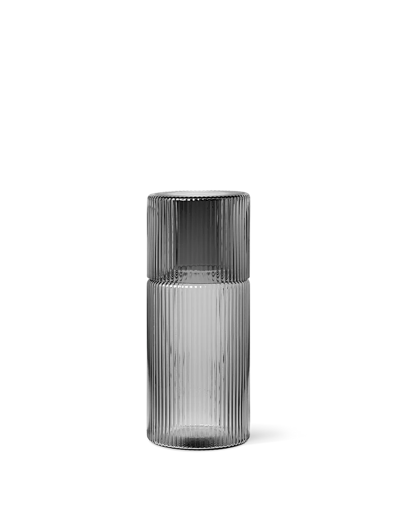 Ripple Carafe Set - Small - Smoked Grey