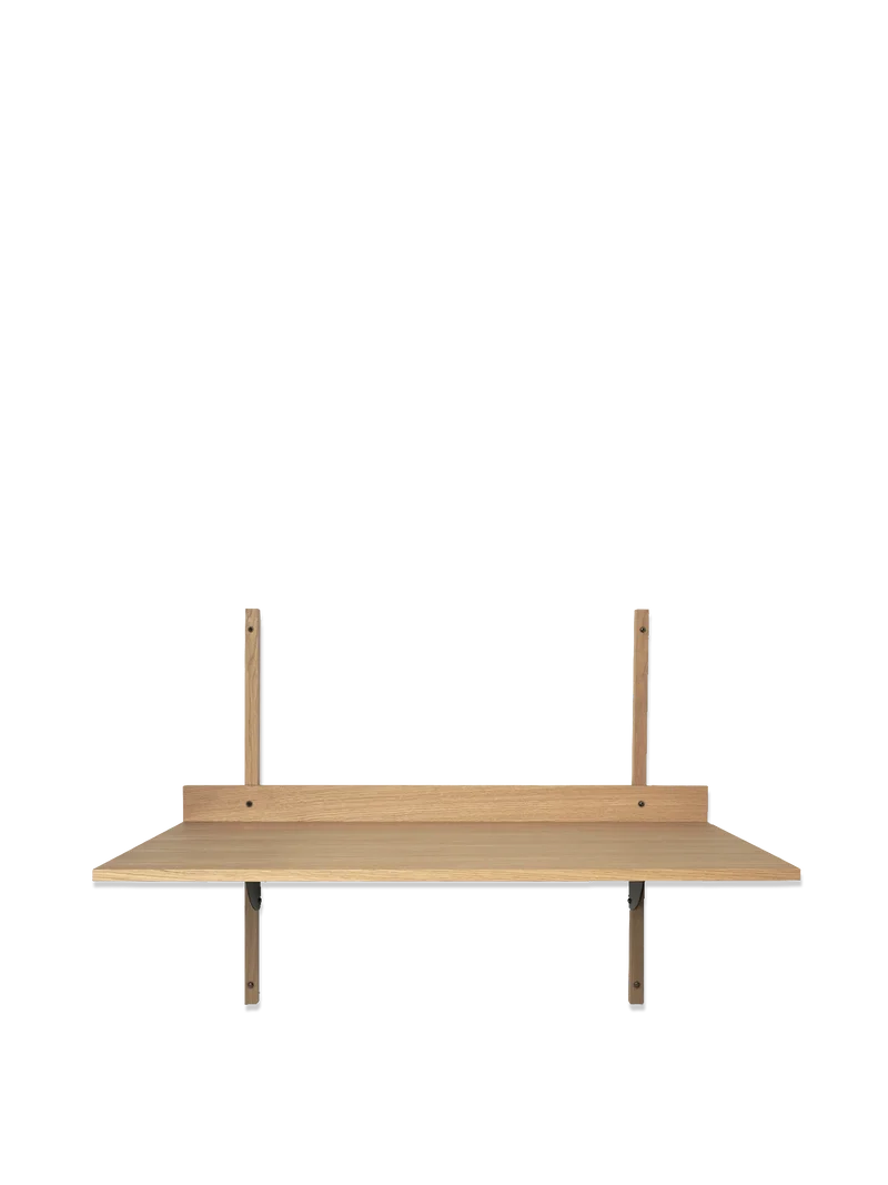 Sector Desk - Natural Oak/Black Brass