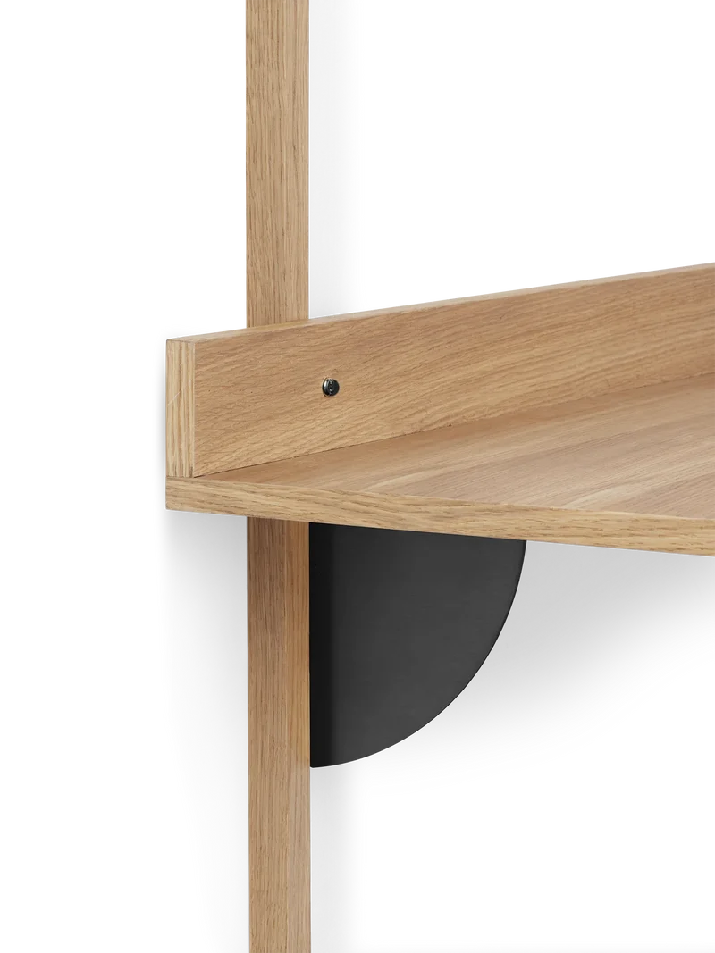 Sector Desk - Natural Oak/Black Brass