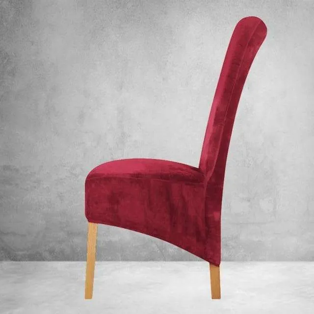 Housse de Chaise XL Velours Carmin