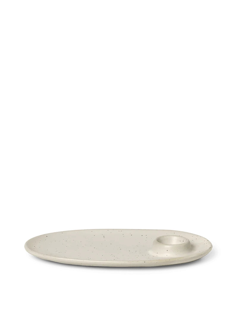 Flow Breakfast Plate - Off-White Speckle