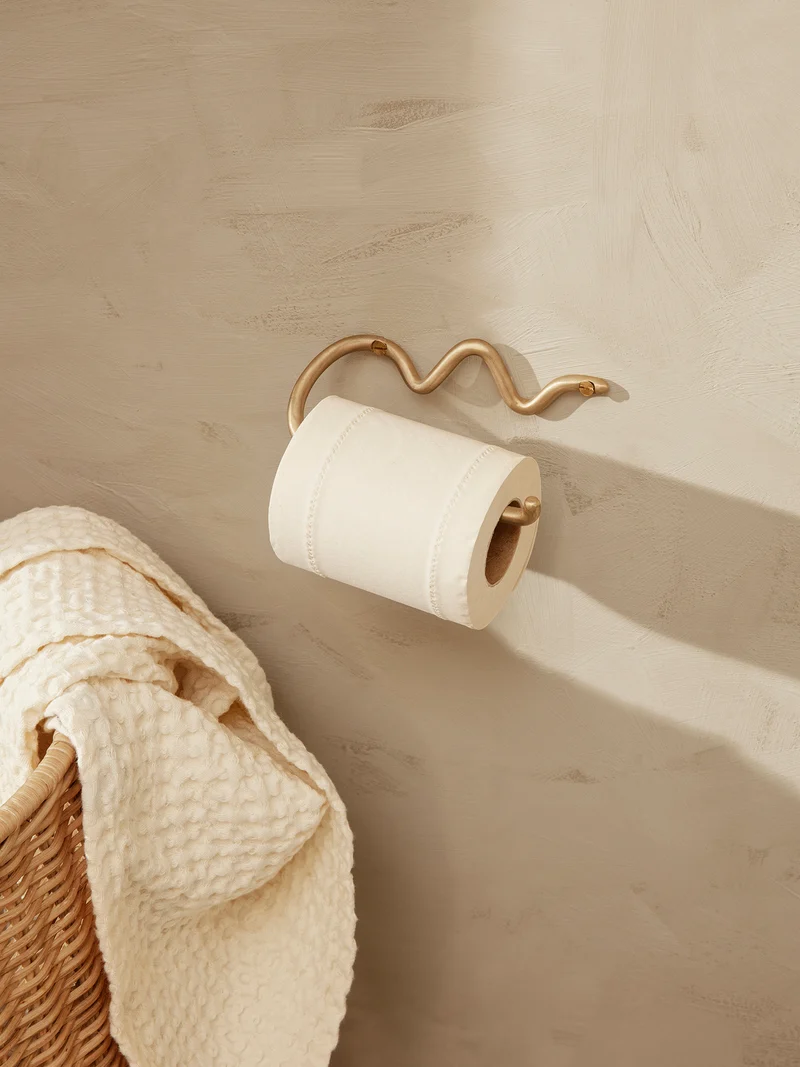 Curvature Toilet Paper Holder - Brass