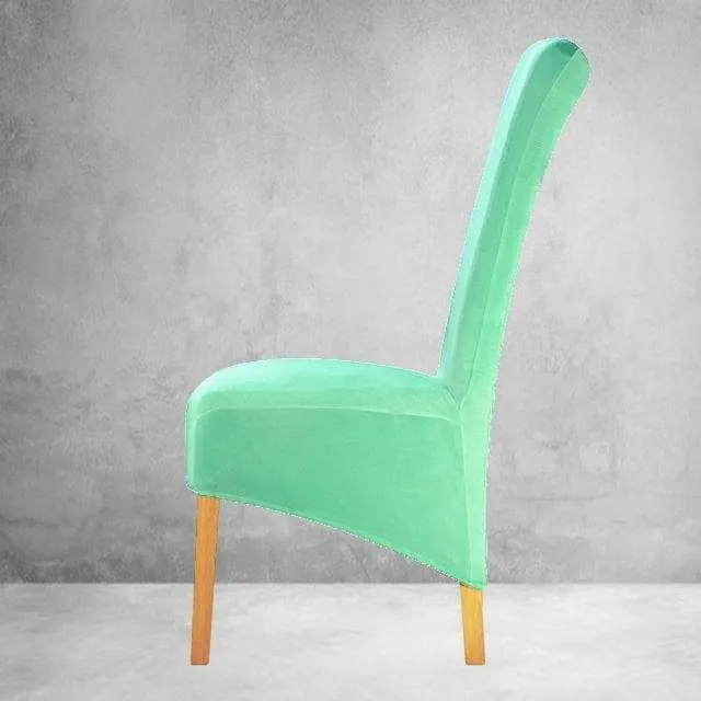 Housse de Chaise XL Velours Vert d'eau