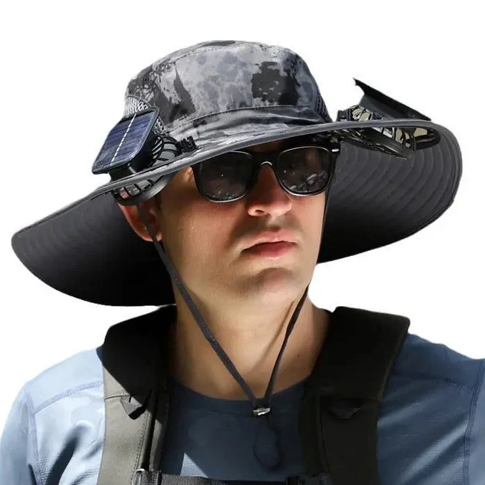 Chapeau à large bord ventilé solaire anti UV SUNCAP