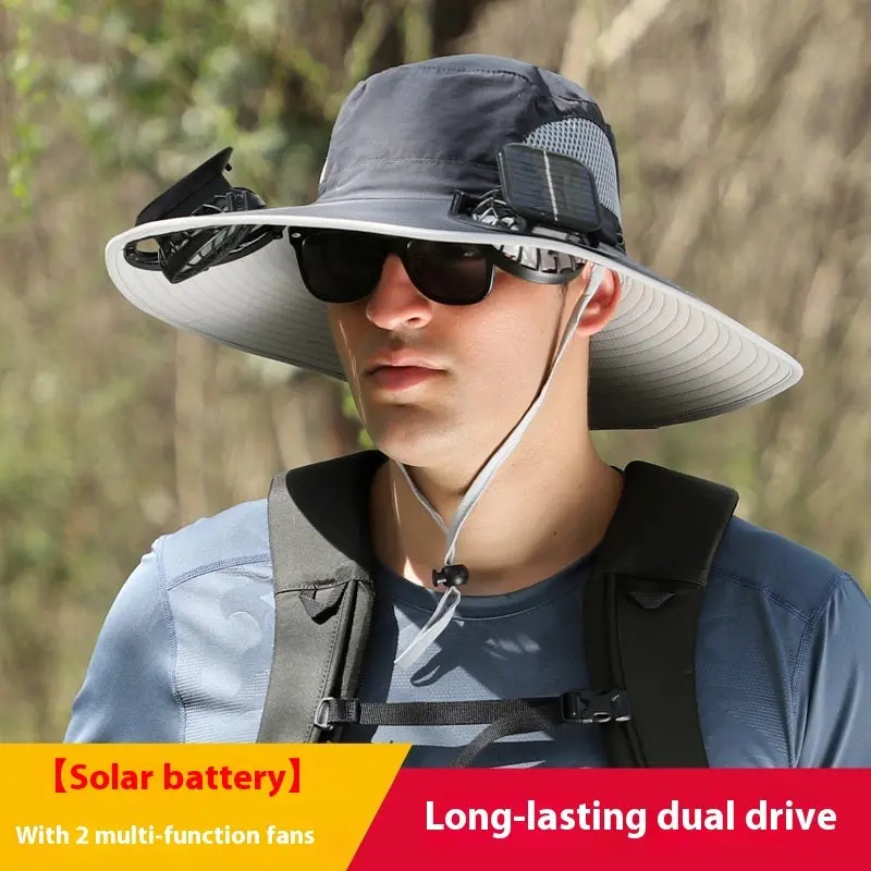 Chapeau à large bord ventilé solaire anti UV SUNCAP
