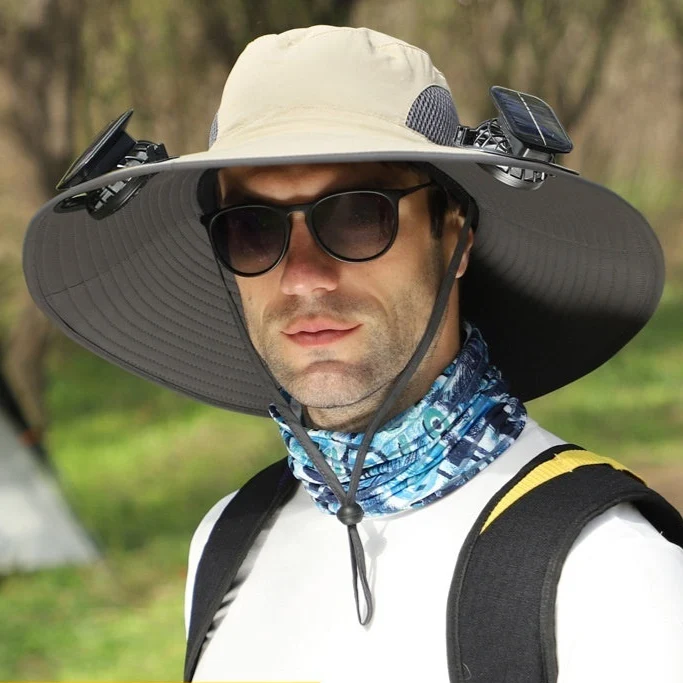 Chapeau à large bord ventilé solaire anti UV SUNCAP