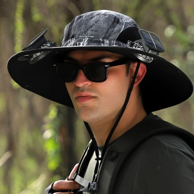 Chapeau à large bord ventilé solaire anti UV SUNCAP