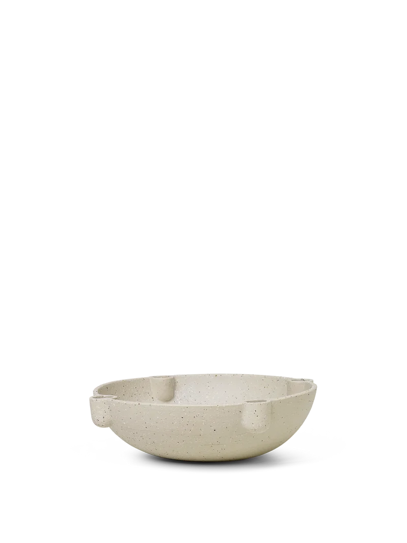 Bowl Candle Holder - Large - Ceramic - Sand