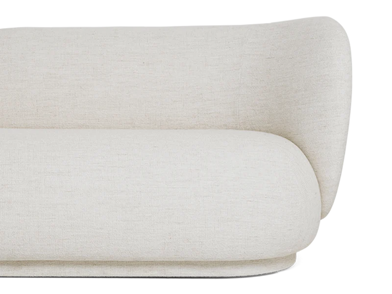Rico Divan Right - Bouclé - Off-white