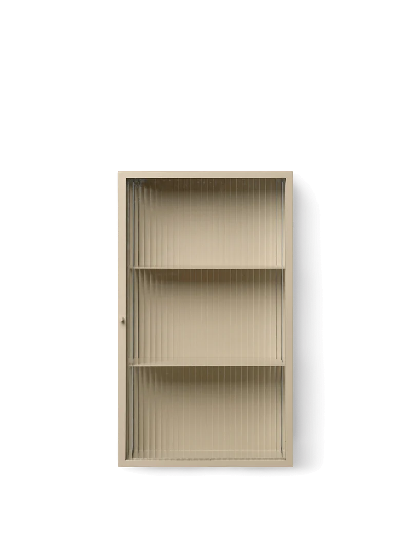 Haze Wall Cabinet - Reeded Glass - Cashmere
