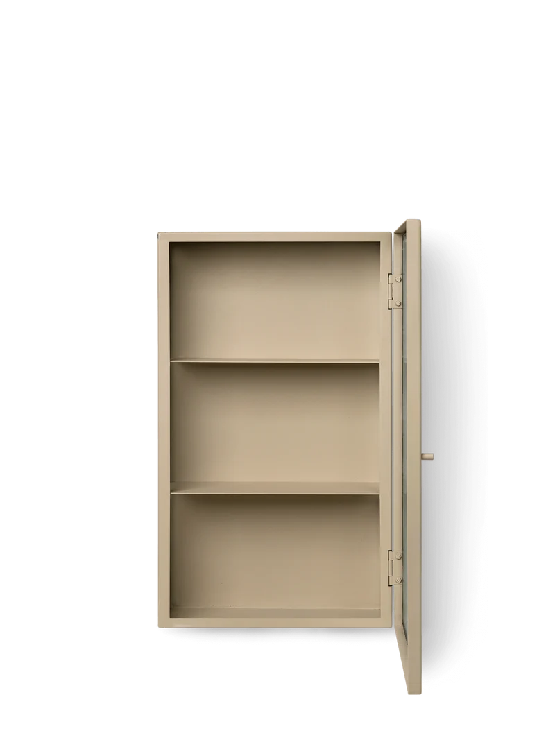 Haze Wall Cabinet - Reeded Glass - Cashmere