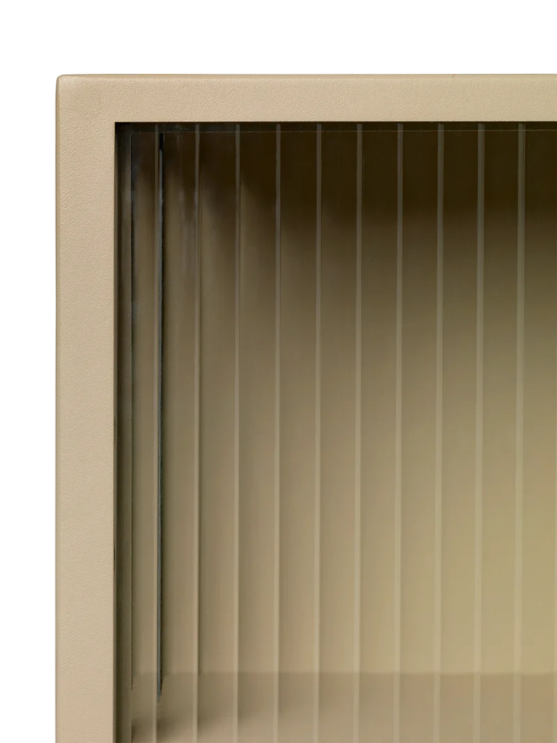 Haze Wall Cabinet - Reeded Glass - Cashmere
