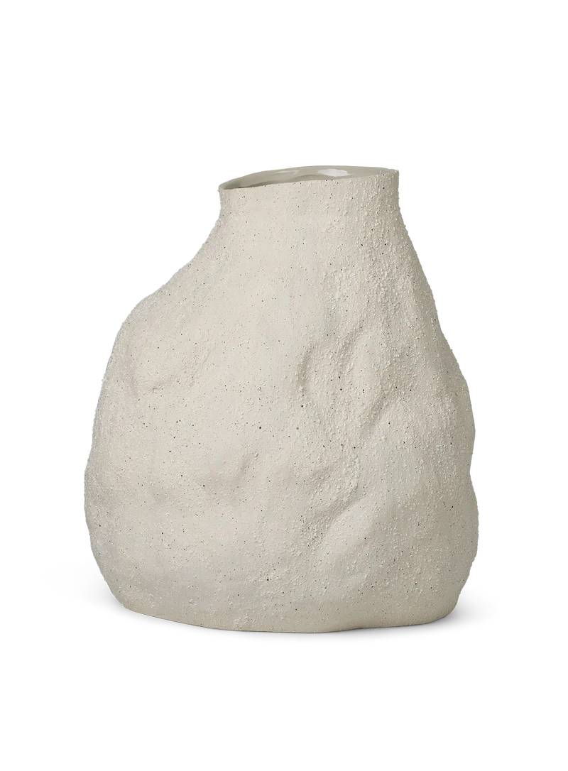 Vulca Vase - Large - Off-white Stone