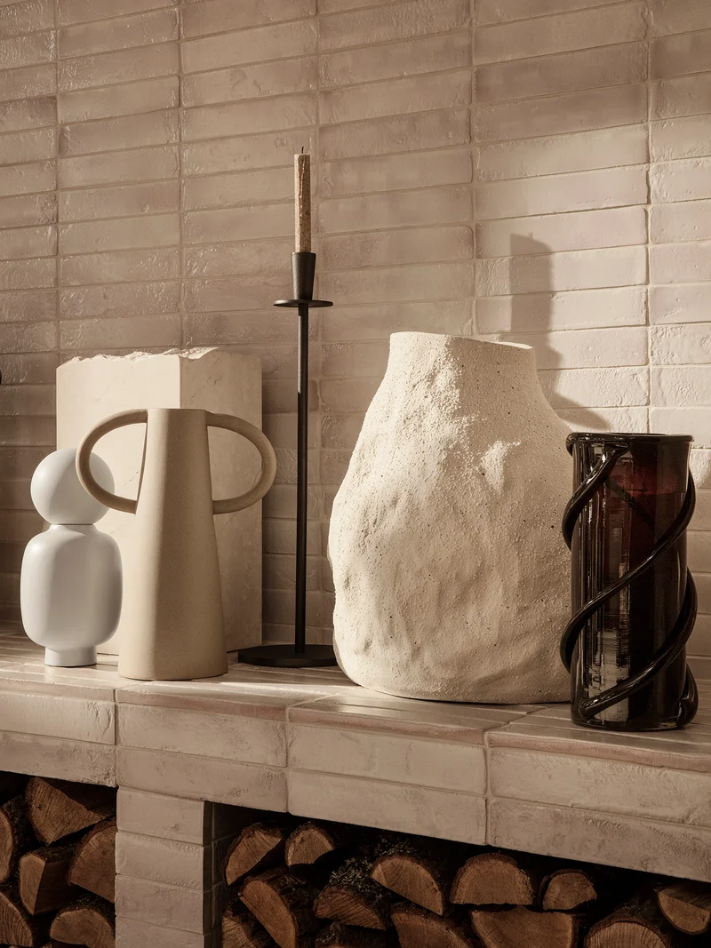Vulca Vase - Large - Off-white Stone
