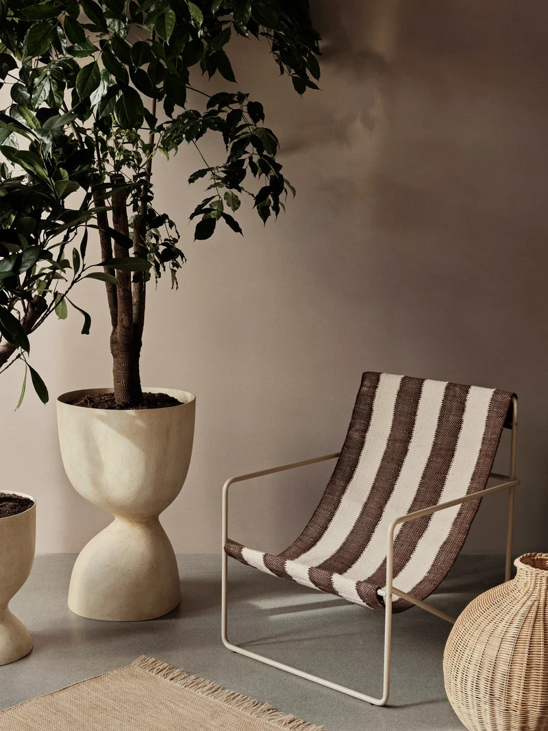Desert Lounge Chair - Cashmere - Off-White/Chocolate
