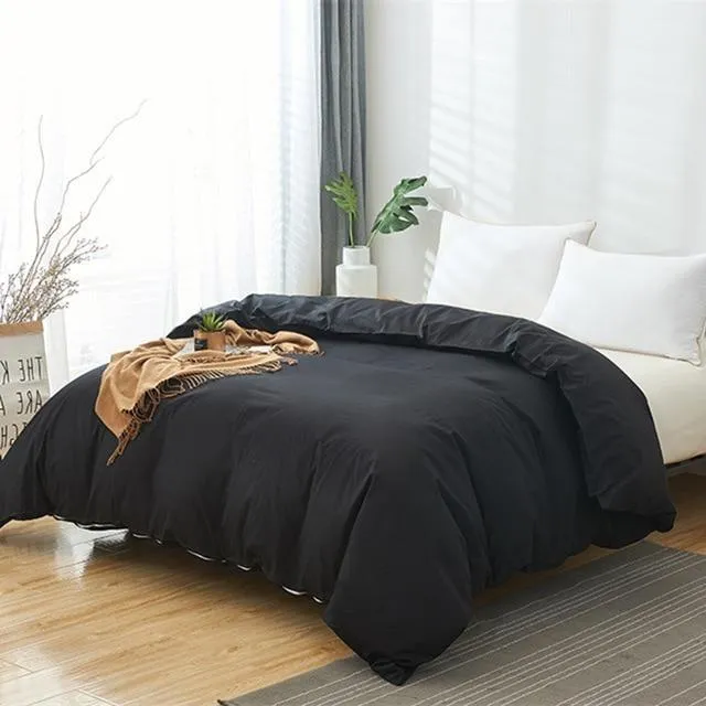 Housse de Couette 200x200 Noir