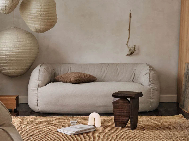 Nesten 2-seater Sofa - Re-Cotton - Natural