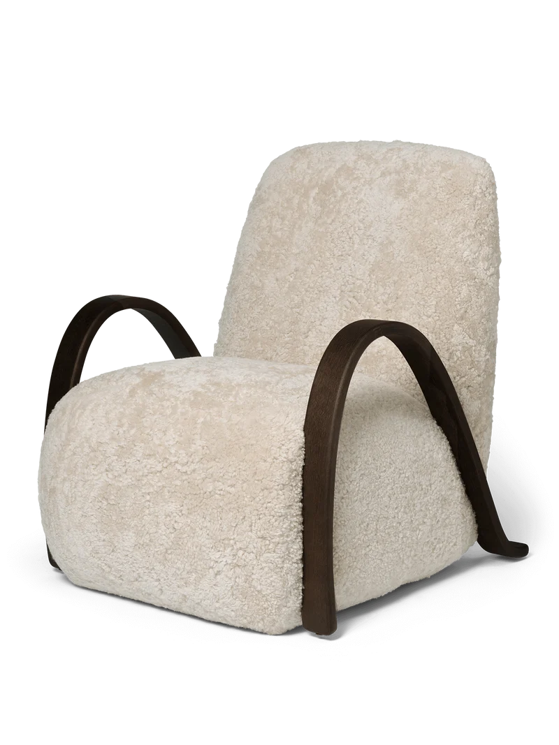 Buur Lounge Chair - Sheepskin - Moonlight