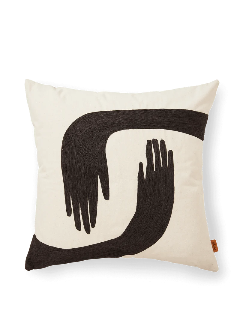 Pose Cushion Cover - Coffee/Undyed