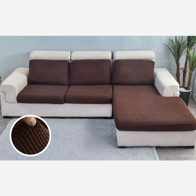 Housse Pour Coussin d'Assise de Canapé Marron