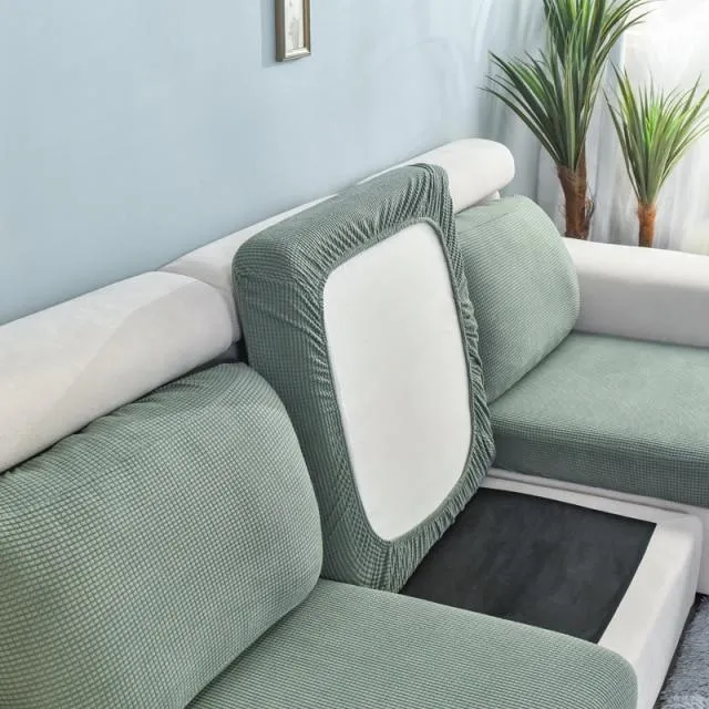 Housse Pour Coussin d'Assise de Canapé Vert Amande