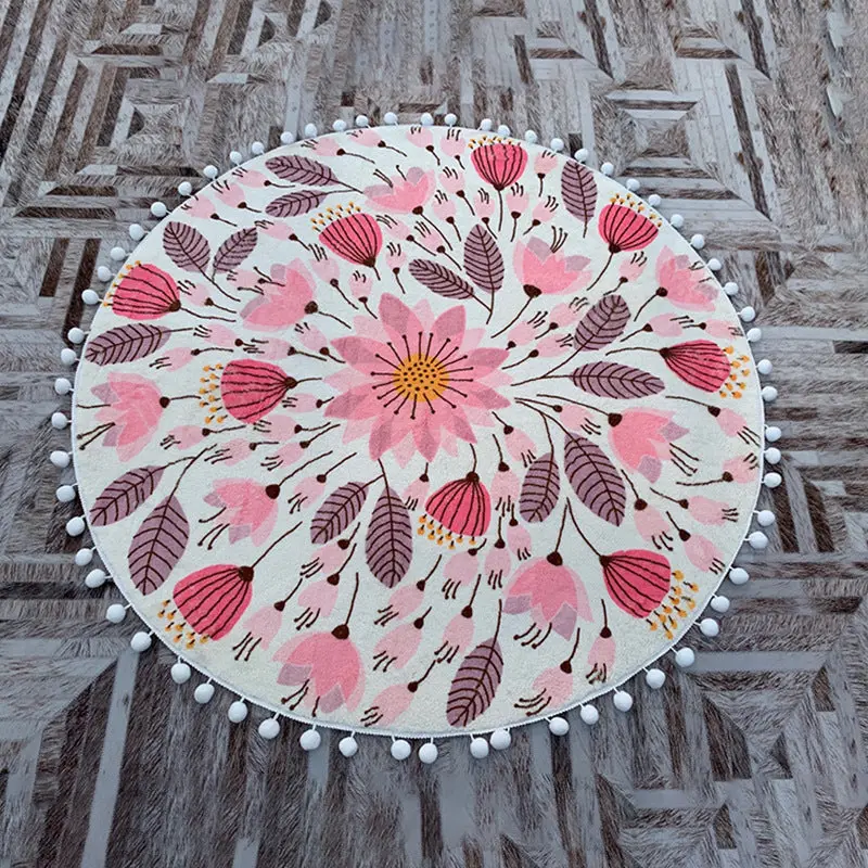 Tapis Rond Cachemire Chic LOTUS