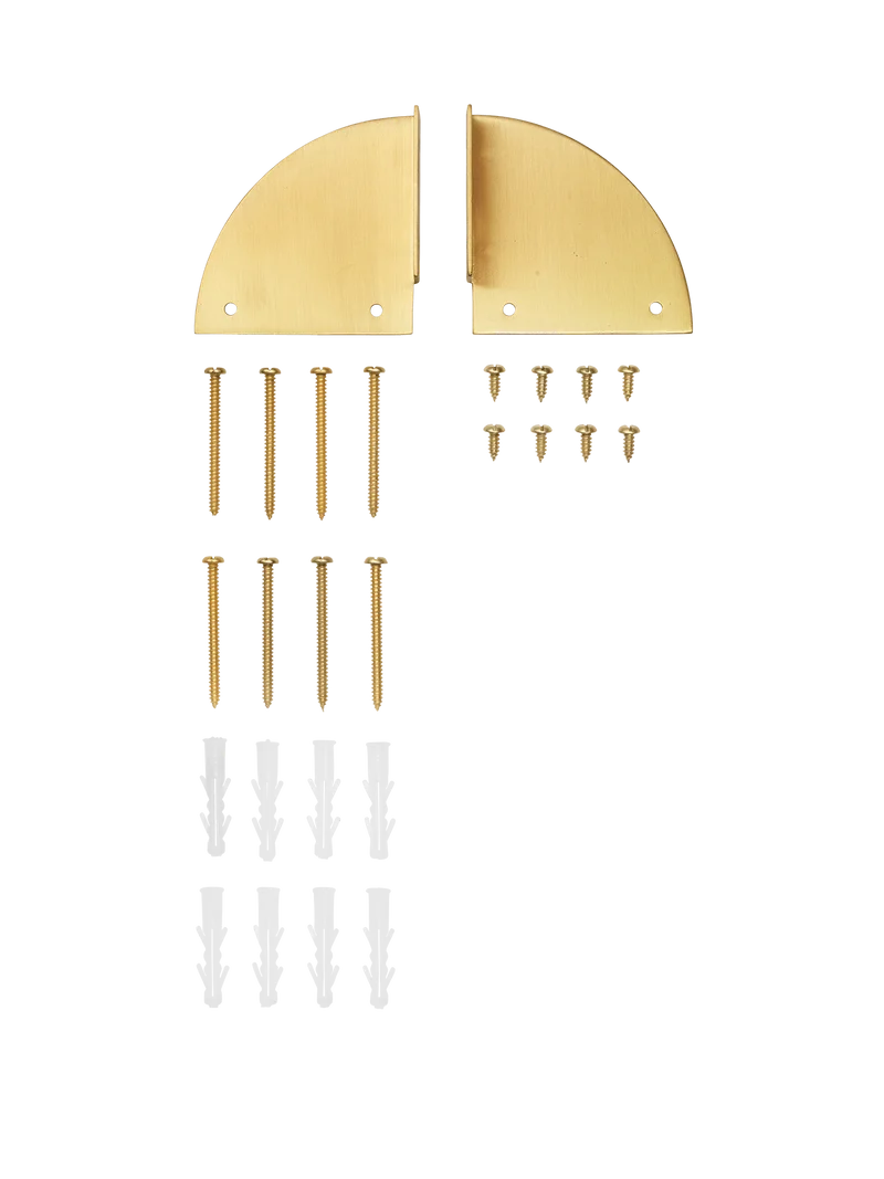 Sector Brackets - Small - Brass