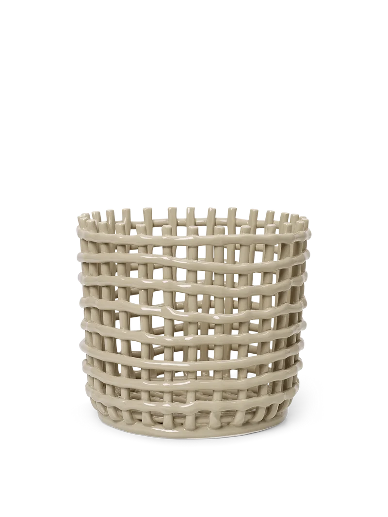 Ceramic Basket - Large - Cashmere