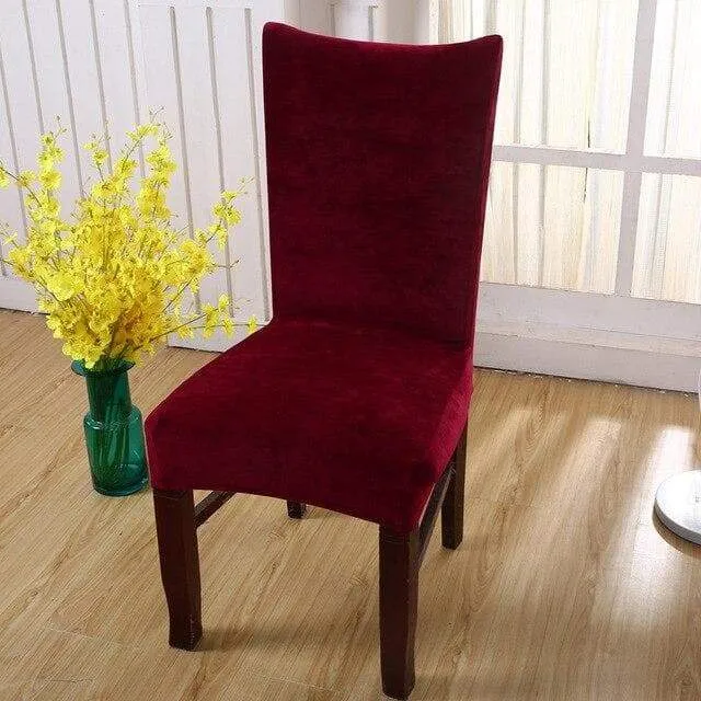 Housse de Chaise Velours Pourpre
