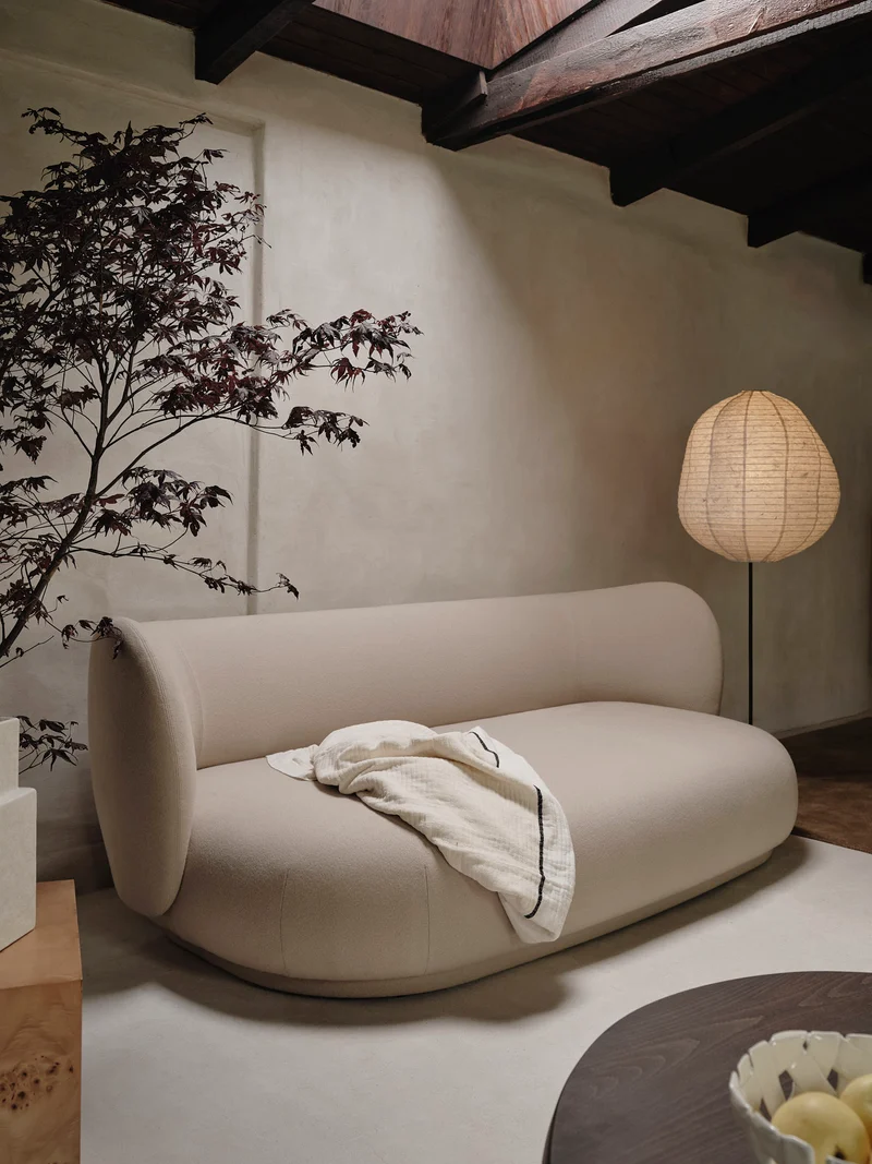 Kurbis Floor Lamp - Tall - Black/Natural
