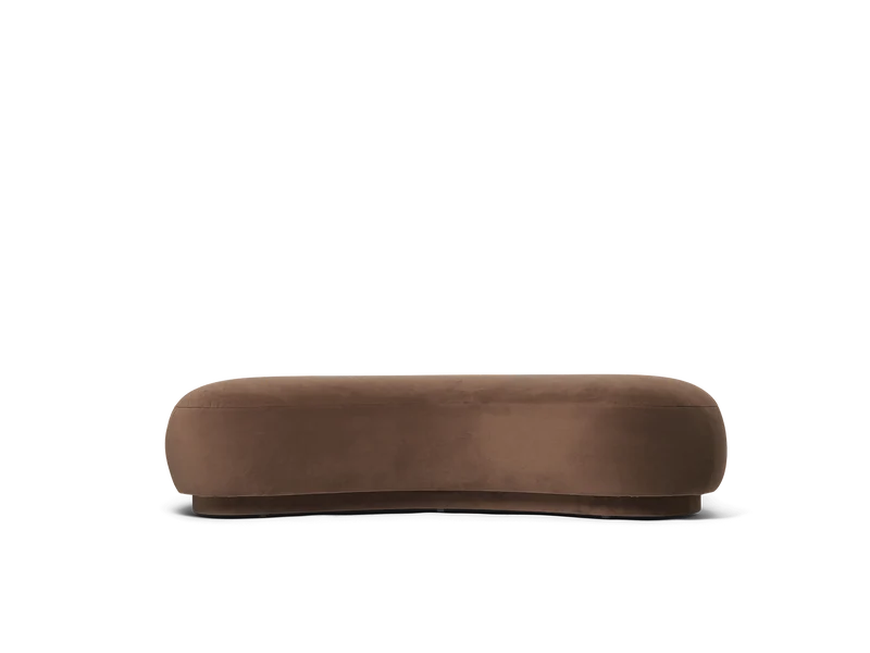 Rico Lounger Ottoman - Rich Velvet - Soft Brown