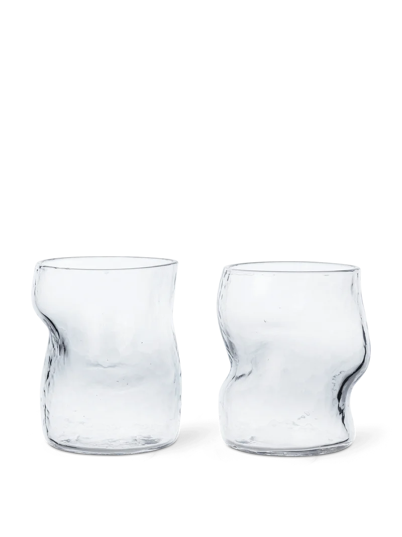 Dimple Glasses - Set of 2 - Clear