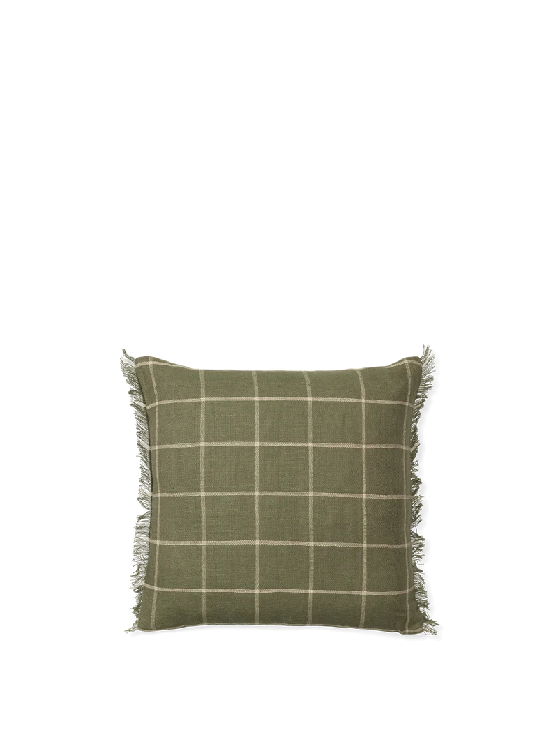 Calm Cushion - Olive/Off-White