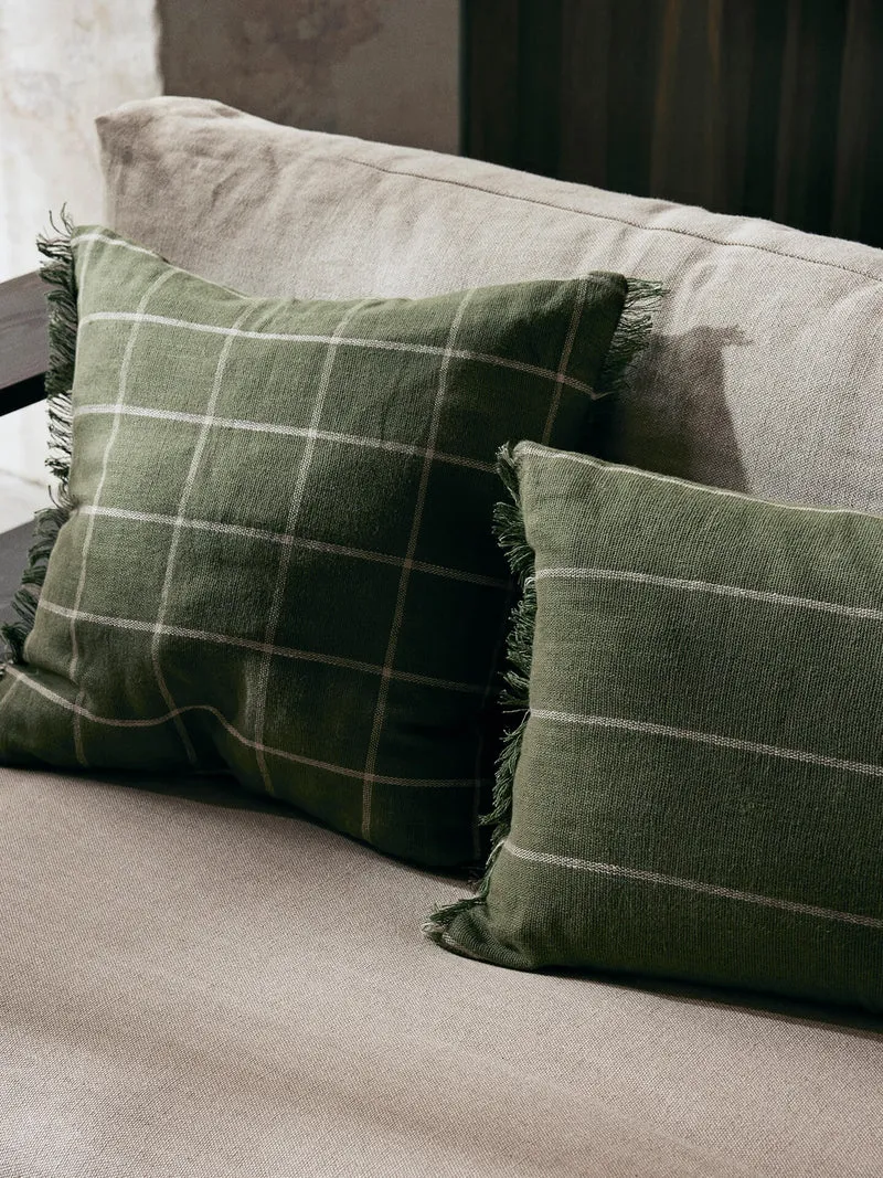 Calm Cushion - Olive/Off-White