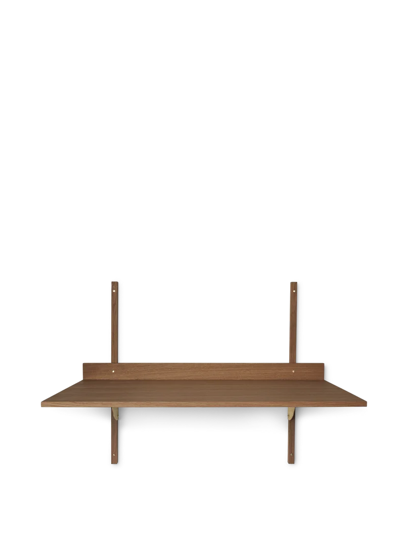 Sector Desk - Smoked Oak/Brass